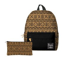  Mudcloth Pattern Backpack Set